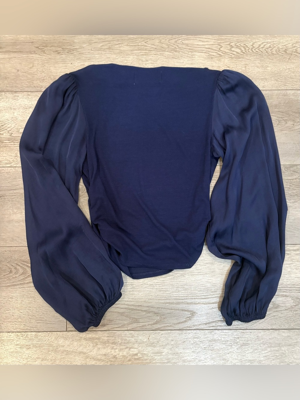 C & S By Cloth & Stone Women’s Navy Puff-Sleeve Top